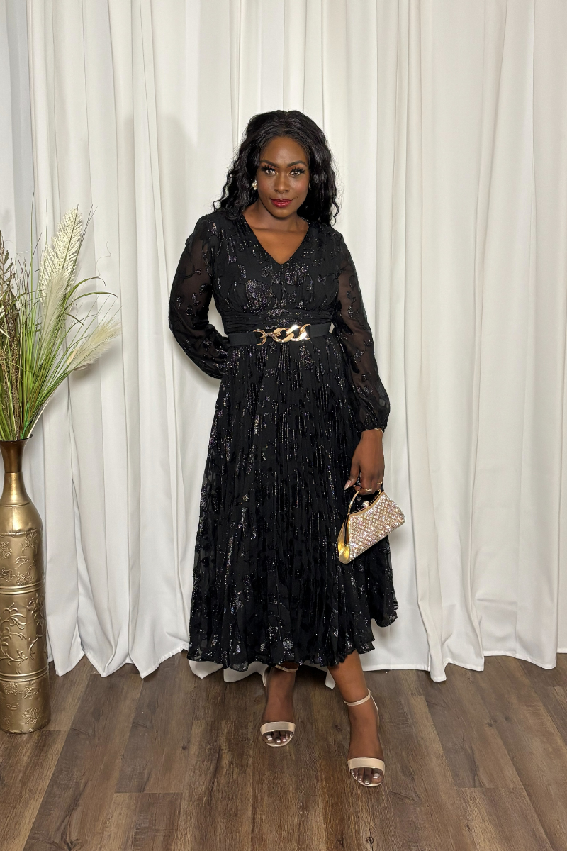 Obsidian Petals Dress